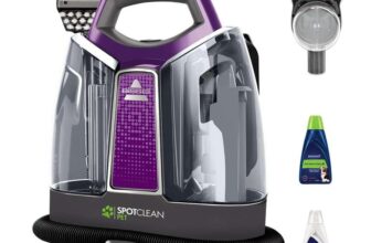 BISSELL SpotClean Pet, Carpet Cleaner, Portable Spot Cleaner, Spills & Carpet Stain Remover with HeatWave Technology