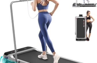 BLACK LORD Walking Pad 3.2HP, Portable Under Desk Treadmills for Home with LED Display, Bluetooth Speaker, Wristband Remote, Electric Running Machine with 9% Incline, 1-14KM/H, 140KG Capacity, Silver
