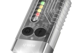 BORUIT V10 Flashlight 1000 Lumen, UV Black Light,USB C Rechargeable, COB Side Light, Buzzer, Magnet- 12 Modes -W/voucher Sold by Boruit FBA
