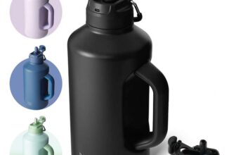 BOTTLE Insulated 1.8L Water Bottle Straw Dual-use Lid. Various colours – Vacuum Stainless Steel. Sold By BottleBottle FBA. Prime Deal