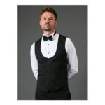 BURTON Black Slim Fit Tuxedo Suit Waistcoat MEDIUM ONLY