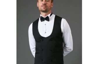 BURTON Black Slim Fit Tuxedo Suit Waistcoat MEDIUM ONLY