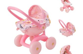 Babyboo 4-in-1 My First Pram: Pink Jungle Print