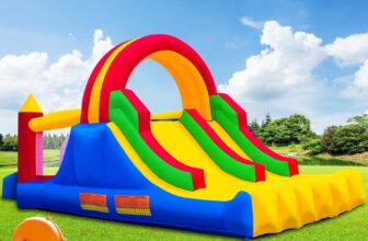 Ballsea Inflatable Bounce House Large Bouncy Castles Dual Slide Trampoline Climbing Wall with Blower for Kids Age 3-10, 4.88 x 2.23 x 2.2m