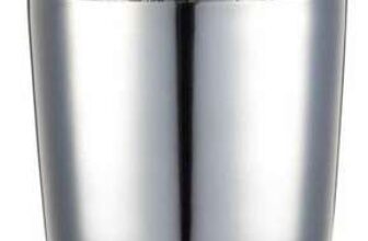 BarCraft Boston Cocktail Shaker Set with Printed Recipes in Gift Box, Stainless Steel / Glass, 400ml
