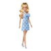 Barbie Fashionistas Doll 237, Blonde Ponytail, Blue Bow Halter Dress