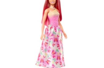 Barbie Royal Doll with Pink-Blonde Hair, Ombre Bodice, Butterfly Skirt