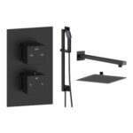 Bathstore Siesta Matt Black Thermostatic Shower Valve Kit