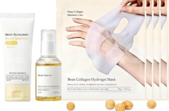 Bean Essence Skin Care Gift Sets for Teenager Girls, Intensive Moisture Teen Skincare Sets for Smooth & Nourished, Korean Skincare for Teenage Girls: Sunscreen, Bean Essence, Mask, 6PCS