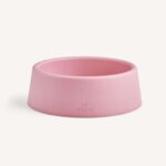 Beco Dog Bowl – Food & Water Steady Bowl, Recycled Plastic, Non-Slip Rubber Base, Candy Pink, Large
