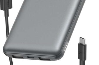 Belkin 10000mAh portable power bank, 10K USB-C portable charger with 1 USB-C ports/2 USB-A ports USB-A to USB-C Cable – Space Grey – Prime