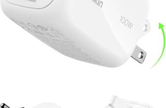 Belkin 3-Port USB-C Plug 100W, GaN Wall Charger with 2x USB-C & 1 USB-A Ports (Prime Exclusive)