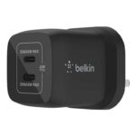 Belkin 45W Dual USB Type C Wall Charger, Fast Charging Power Delivery 3.0 with GaN Technology, USB C Charger for iPhone 17, iPhone Air,