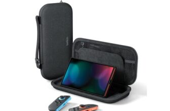 Belkin Nintendo Switch 2 Hard Shell Case with AirTag Charcoal