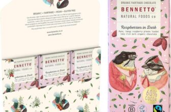 Bennetto 60% Dark Chocolate Bar With Raspberries 3 x 80g