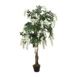 Berkfield Home Artificial Wisteria Tree, 80 Cm, Green and White