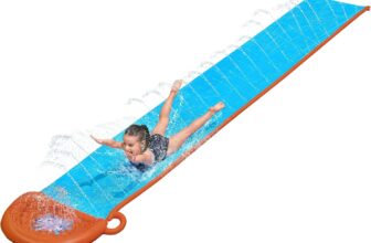 Bestway H20GO Single Lane Slip and Slide, Inflatable Water Slide for Kids, Summer Garden Outdoor Toy with Built-in Sprinklers and Drench Pool