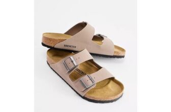 Birkenstock Grey Taupe Arizona Birko-Flor Sandals