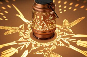 Birthday Gifts for Women Unique, Garden Ornaments Outdoor Hummingbird Solar Lantern, Garden Lights Presents for Mum, Hanging Garden Lights for Patio Lawn Yard Decor