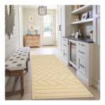 Biscpro Door Mat 50x120cm Indoor Washable Non-Slip Absorbent Light Yellow