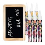 Bizaical White Chalk Pens, 6-Pack, 1mm and 6mm Tips