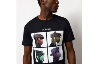 Black Gorillaz Graphic Cotton T-Shirt SMALL and MEDIUM ONLY