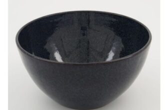 Black Reactive Salad Bowl 10x20cm