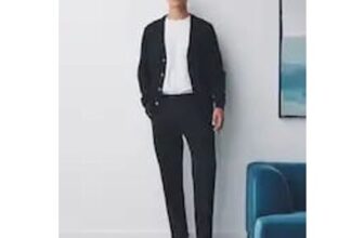 Black Regular Tapered Fit Soft Touch Brushed Trousers