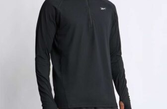 Black Running Quarter-Zip Long-Sleeve T-Shirt Medium Blue Solid Athlete Tee £5.59 Regatta White Forley Polo Top £5.60 (Selected Sizes)