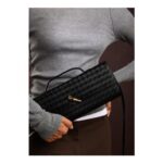 Black Woven Clutch Bag