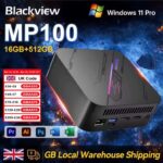 Blackview MiniPC MP100: AMD Ryzen 5 7430U, 16GB RAM, 512GB SSD, 4K144Hz, WiFi 6, Windows 11 Pro w/code DNSWEEL UK Store UK stock