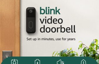 Blink Video Doorbell Add-on Head-to-toe HD view, two-year battery life, simple setup, IP65 Works with Alexa Required Sync Module not included (Black)
