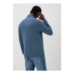 Blue Airtex Co Ord Half Zip Top