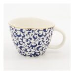 Blue Ornate Ceramic Mug 8×11.5cm