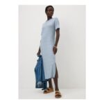 Blue Stripe T-Shirt Midi Dress