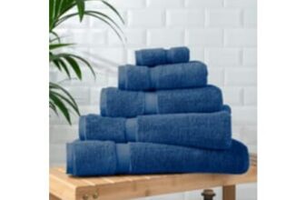 Blue Super Soft Cotton Towel & Bath Mat Range