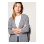 Blue Vanilla Grey Textured Cardigan