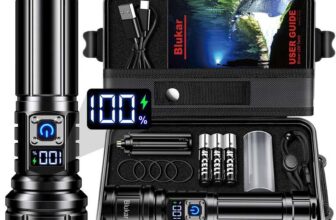 Blukar Rechargeable Torch, Ultra High Lumens, Adjustable Focus, 5 Modes, 5000 mAh – Prime Deal sold by Flying-Store FBA