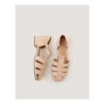 Bobbi Fisherman Leather Sandals Ivory