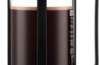 Bodum French Press Kenya – 1L / 8 Cups Manual Coffee Maker – Heat-Resistant Glass & Stainless Steel – Dishwasher Safe Cafetiere – Made in Portugal