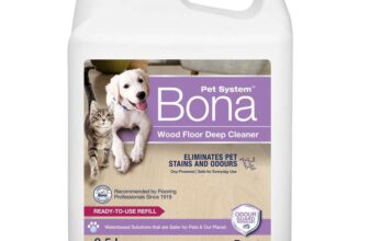 Bona Pet Wood Floor Deep Cleaner, Pet Stain and Odour Remover, Pet Friendly Wood Floor Cleaner Liquid, Spot Cleaning, 2.5 Litre Refill