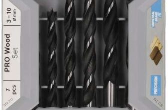 Bosch 7 x PRO Wood Twist Drill Bit Set (for Softwood, Hardwood, Diameter 3.0, 4.0, 5.0, 6.0, 7.0, 8.0, 10.0 mm) – with Prime