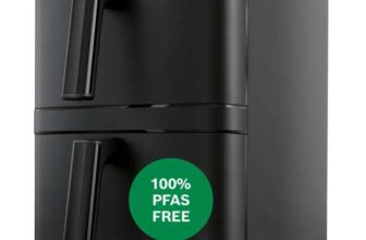 Bosch Air Fryer Series 6, XXL Double Stack 12L, 2 x 6L Drawers with SYNC Function, Non-Toxic Coating, Metal Interior, Model MAFD661B0G