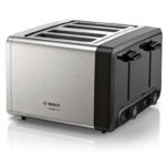 Bosch DesignLine Plus TAT4P440GB 4 Slot Stainless Steel Toaster with Variable Controls