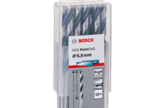 Bosch Professional 10-piece PointTeQ HSS Twist Drill Bit (for Metal, 1.6 x 20 x 43 mm, Drill Driver Accessories)