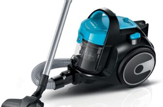 Bosch Series 2 BGS05BU2GB Bagless Cylinder Vacuum Cleaner with Mini AirTurbo Nozzle, Suitable for Hardfloor, Carpet & Car, Compact & Lightweight, 700W, 1.5L, Turquoise
