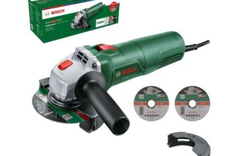 Bosch Small Angle Grinder UniversalGrind 750-115 750w 3 X Straight Cutting Discs for Grinding, Cutting, Brushing and Sanding