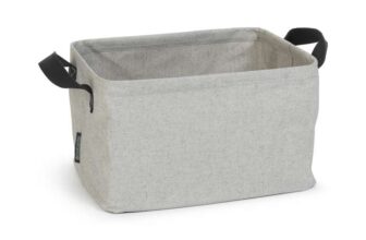 Brabantia – Foldable Laundry Basket – Folds Flat – Water Resistant Coating – Grey – 35L – with Prime