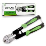 Brackit Bolt Cutter 8 (200mm) CR-MO Steel Mini Cropper Tool with Non Slip Rubber Handles for Cutting Wires, Cables & Small Fasteners