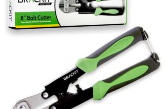 Brackit Bolt Cutter 8 (200mm) CR-MO Steel Mini Cropper Tool with Non Slip Rubber Handles for Cutting Wires, Cables & Small Fasteners
